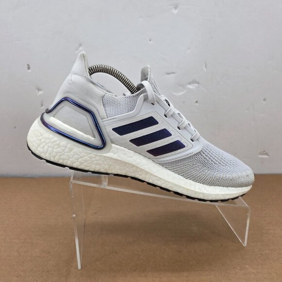 adidas UltraBoost 20 Women's 9 Dash Grey White Running Shoe Primeknit Boost - Picture 5 of 14